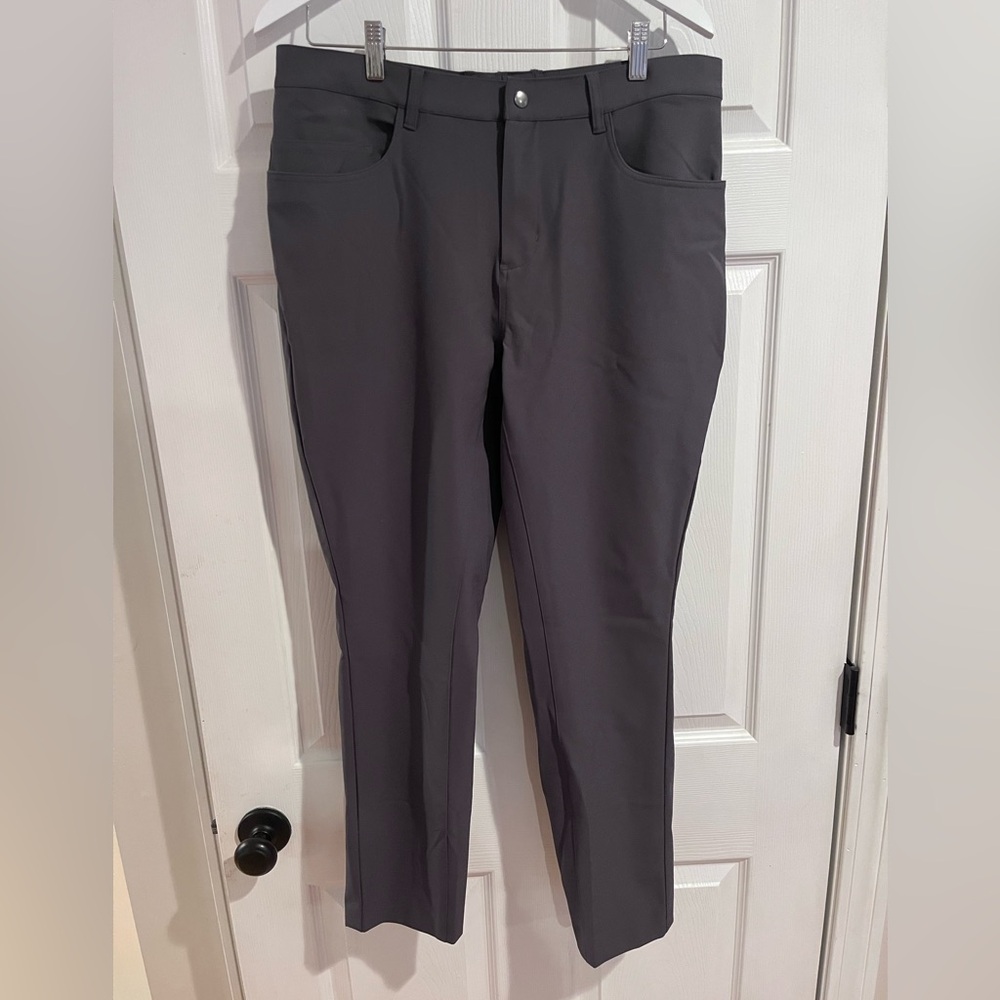 State and Liberty Men's Athletic Fit Stretch Tech Chino - Charcoal